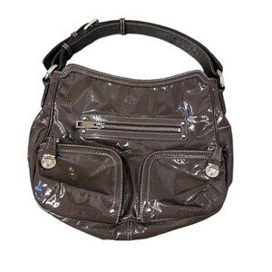 Marc Jacobs Khaki Patent Leather Purse Hobo Bag
